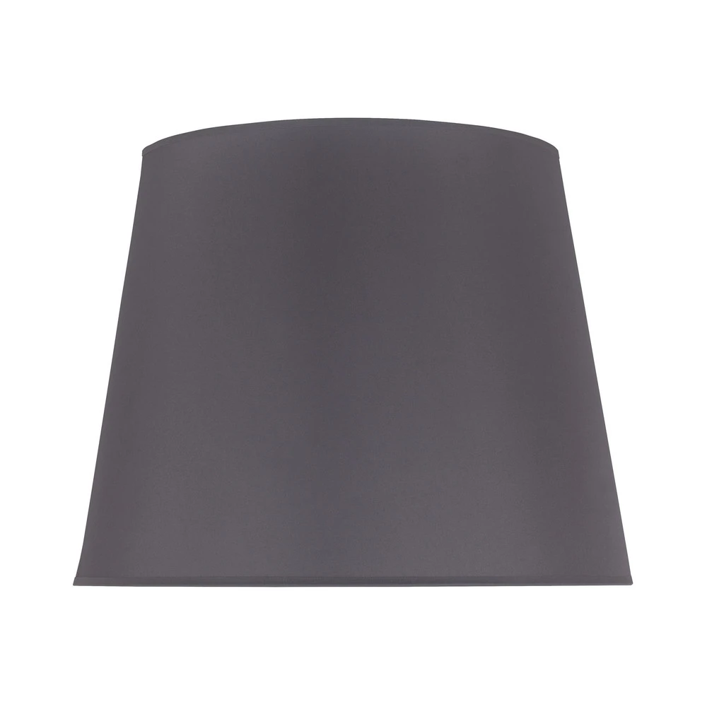 Abat-jour Traditionnel L pour lampadaires, gris avec câble textile