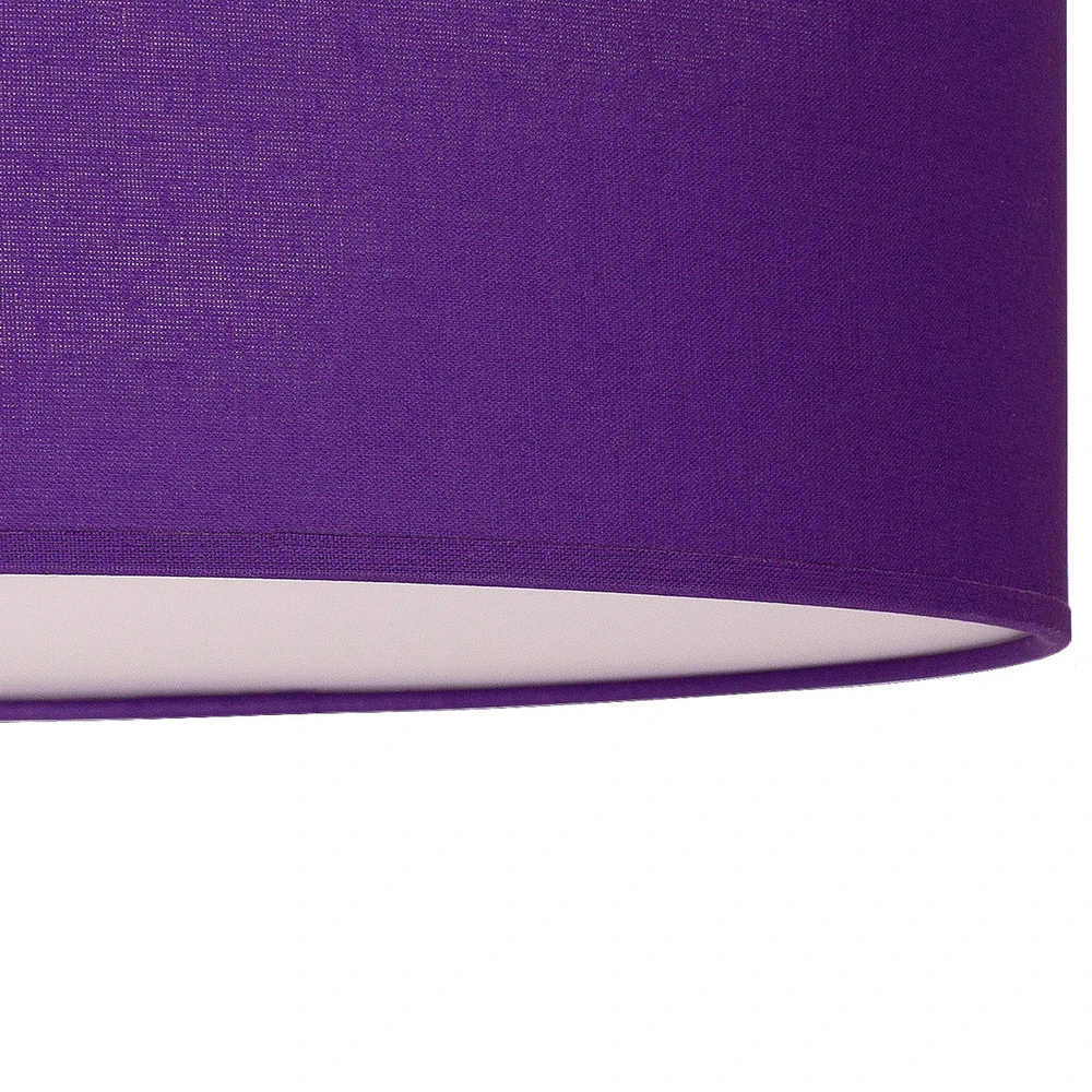 Euluna Roller couverture, abat-jour en tissu violet, Ø 40 cm avec câble textile