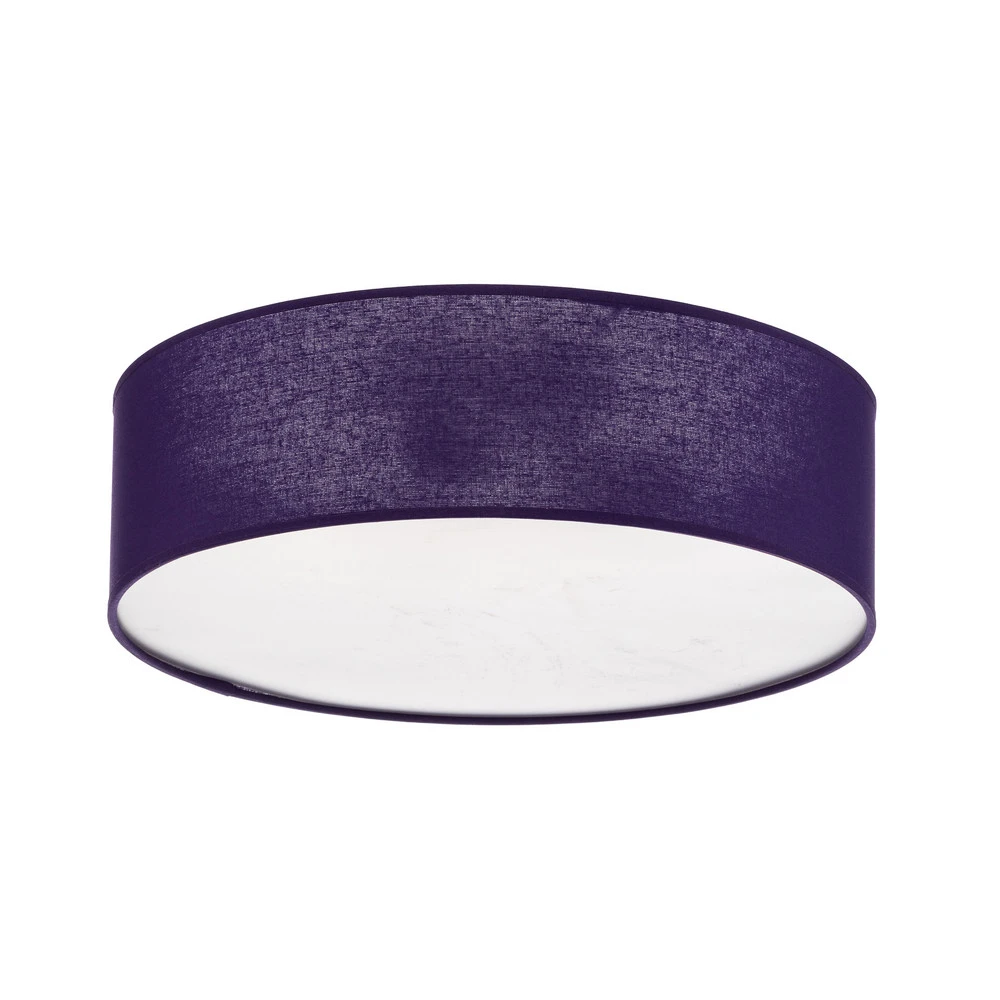 Euluna Roller couverture, abat-jour en tissu violet, Ø 40 cm avec câble textile