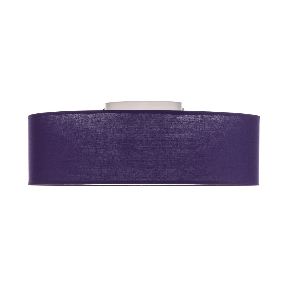 Euluna Roller couverture, abat-jour en tissu violet, Ø 40 cm avec câble textile