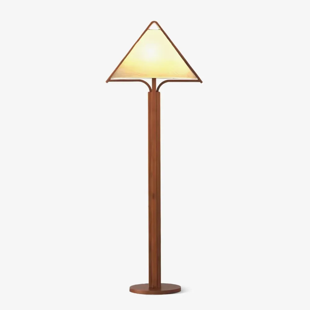 Lampadaire à abat-jour triangulaire Apex avec câble textile