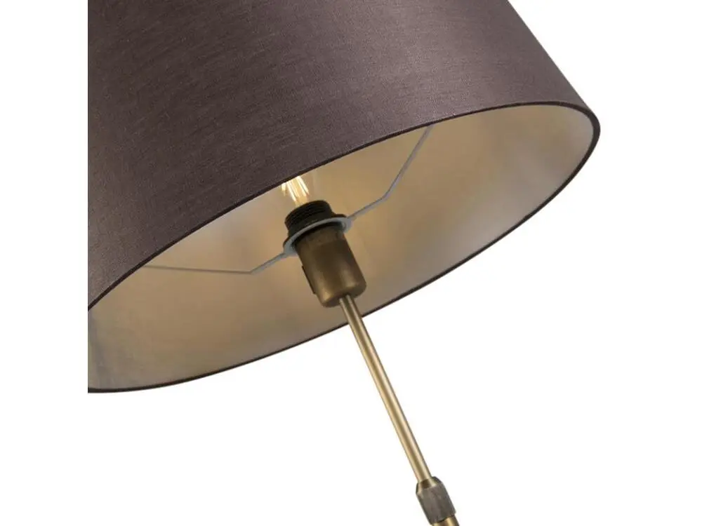 Lampadaire en bronzé avec abat-jour marron réglable 45 cm - Parte pour salon et chambre
