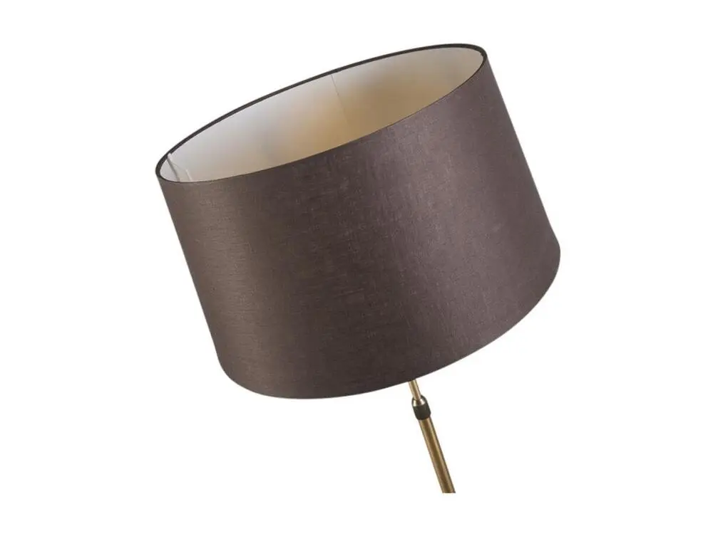 Lampadaire en bronzé avec abat-jour marron réglable 45 cm - Parte pour salon et chambre