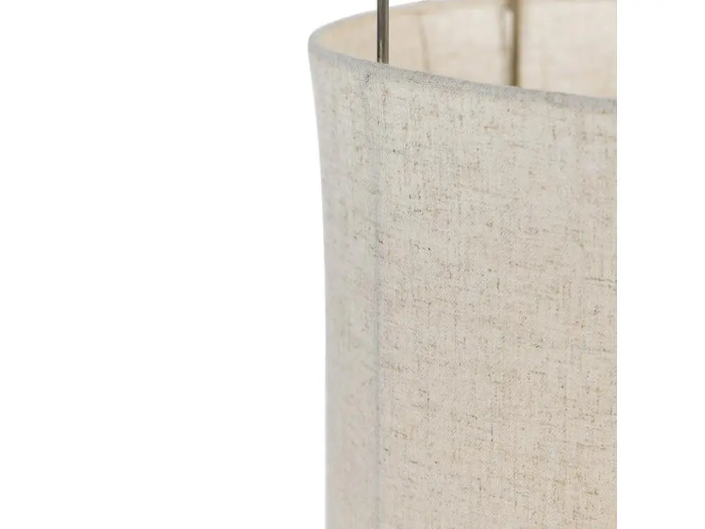 Lampadaire design acier avec abat-jour en lin écru - Rich