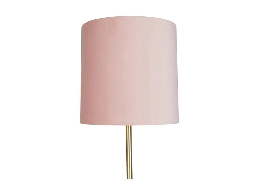 Lampadaire romantique en laiton avec abat-jour rose 40 cm - Simplo pour éclairage d'ambiance
