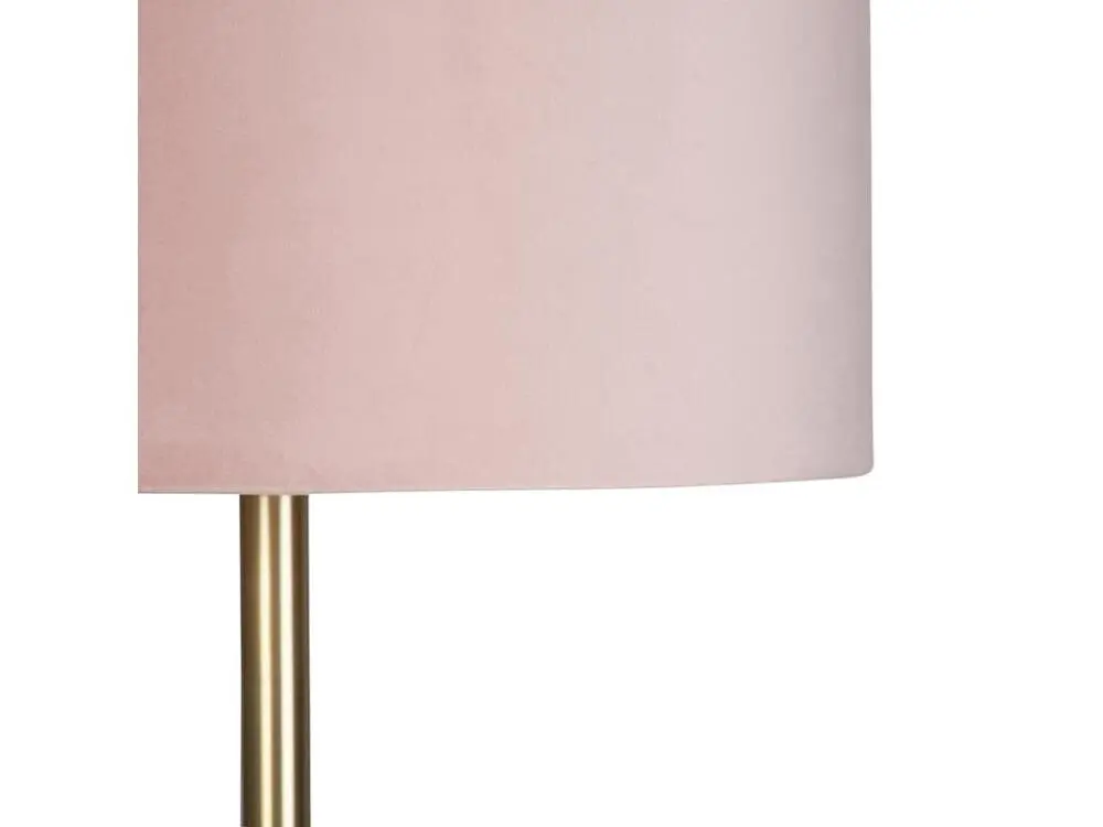 Lampadaire romantique en laiton avec abat-jour rose 40 cm - Simplo pour éclairage d'ambiance