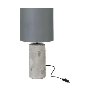 Lampe + Abat-Jour Greta Beton Gris Miniature - L 29 x l 29 x H 59 cm