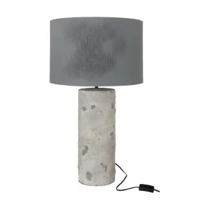 Lampe + Abat-Jour Greta Beton Gris Spacieux - L 42 x l 42 x H 72 cm