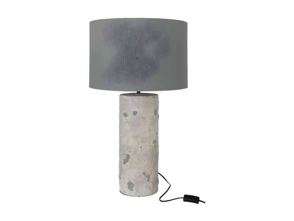 Lampe + Abat-Jour Greta Beton Gris Spacieux - L 42 x l 42 x H 72 cm