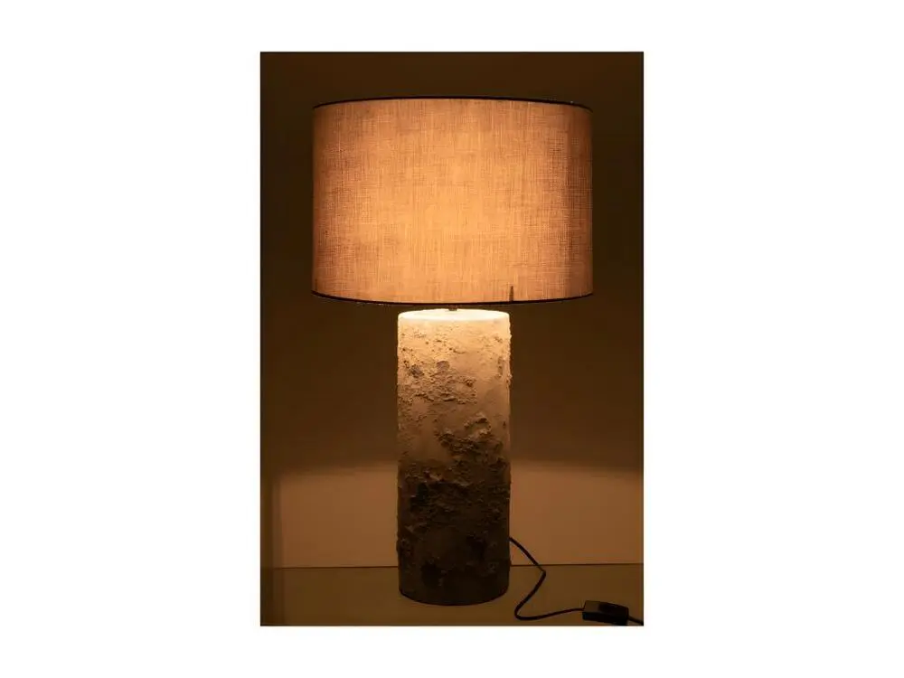 Lampe + Abat-Jour Greta Beton Gris Spacieux - L 42 x l 42 x H 72 cm