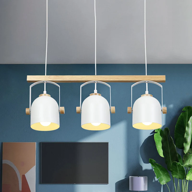 Lustre linéaire à abat-jour en forme de dôme blanc/gris, 3/4 têtes, éclairage d'îlot nordique en métal au-dessus de la Tab...