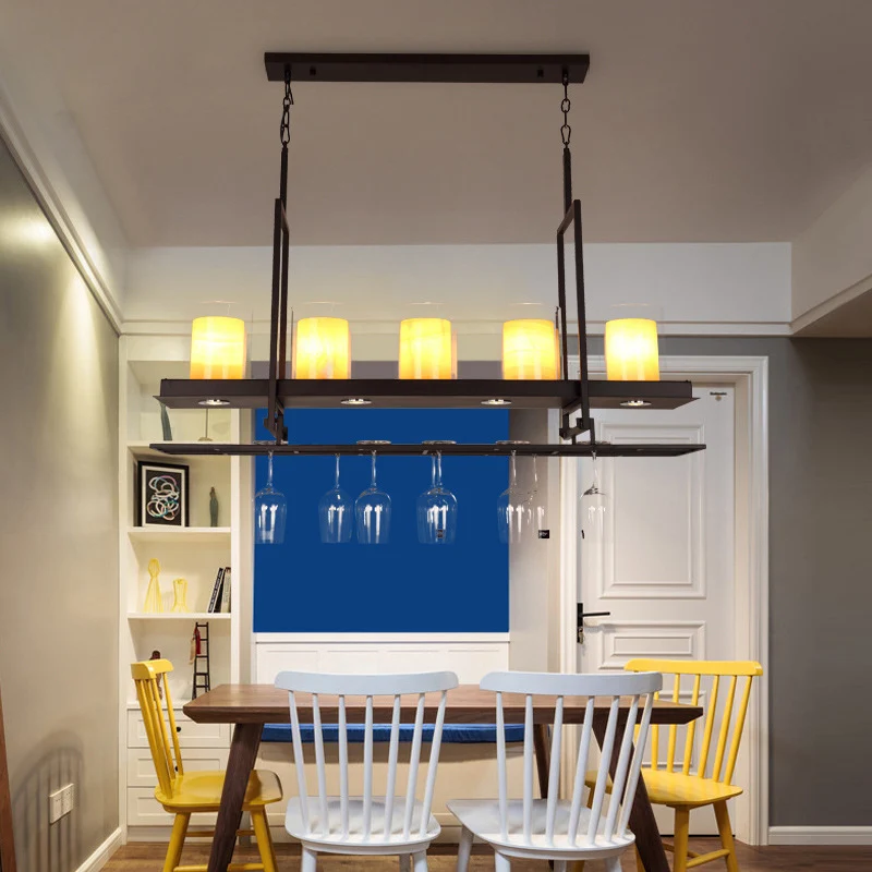 Plafonnier classique en verre cylindrique pour salle à manger, 3/5 lumières, avec abat-jour intérieur en marbre jaune