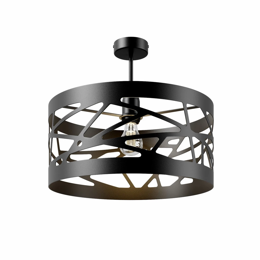 Plafonnier Modul Frez Abat-jour exemple Ø39cm noir pour décoration intérieure