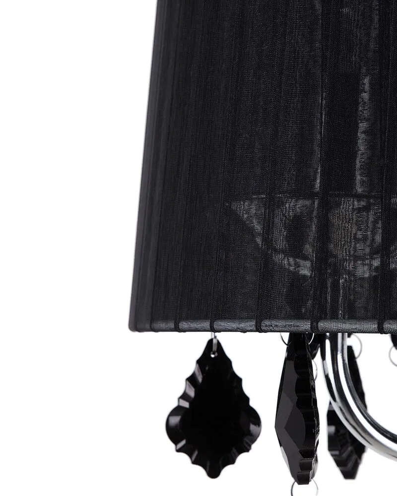Socle en céramique Lustre avec abat-jour noir EVANS