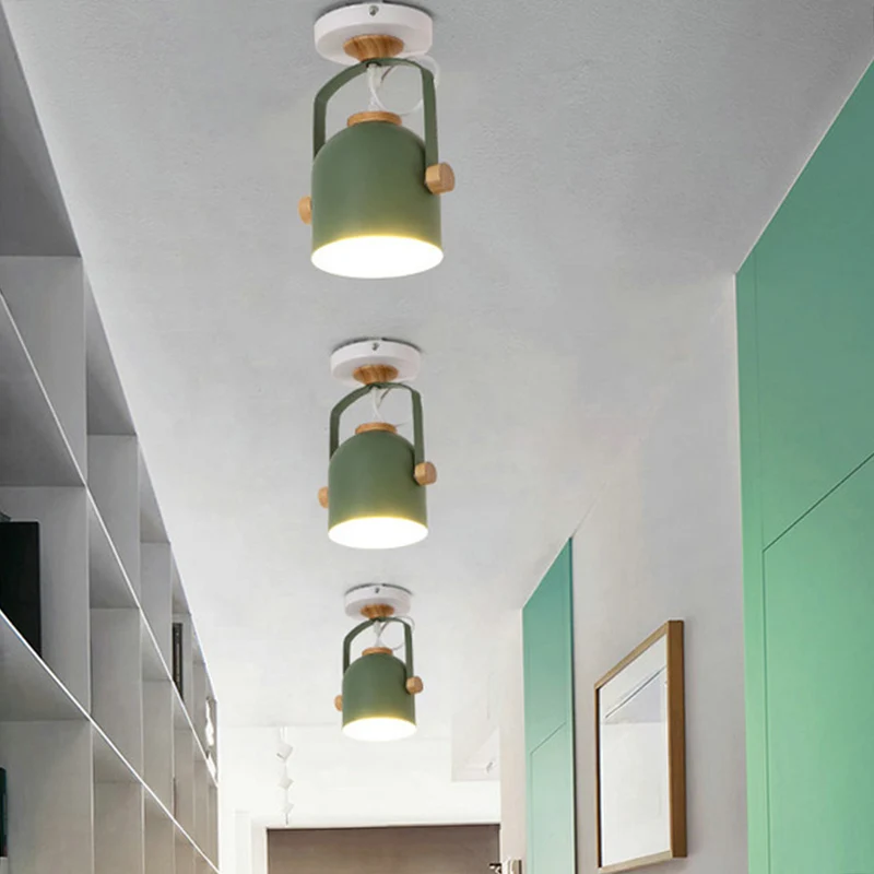 Suspension à abat-jour Plafonnier métallique rotatif Macaron Loft, 1 lumière, abat-jour en forme de tasse, pour salle de bain