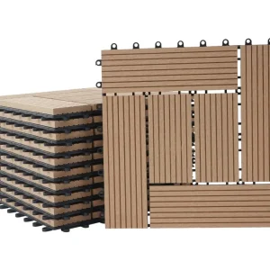 Dalles de terrasse aspect bois en WPC 30x30cm clipsable 1m² balcon jardin extérieur 04_0005499