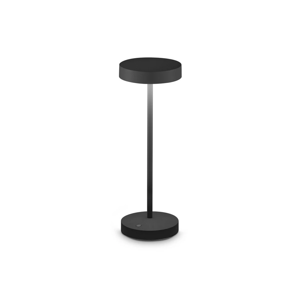 Ideal Lux Lampe d'extérieur à LED à autonomie renouvelable Toffee, noir, métal