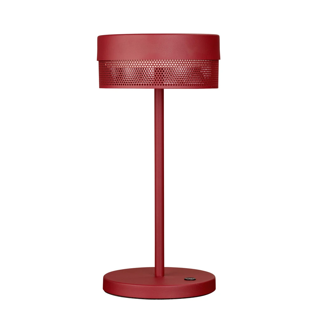 Lampe de table LED Maillage rechargeable, hauteur 30 cm, rouge indien