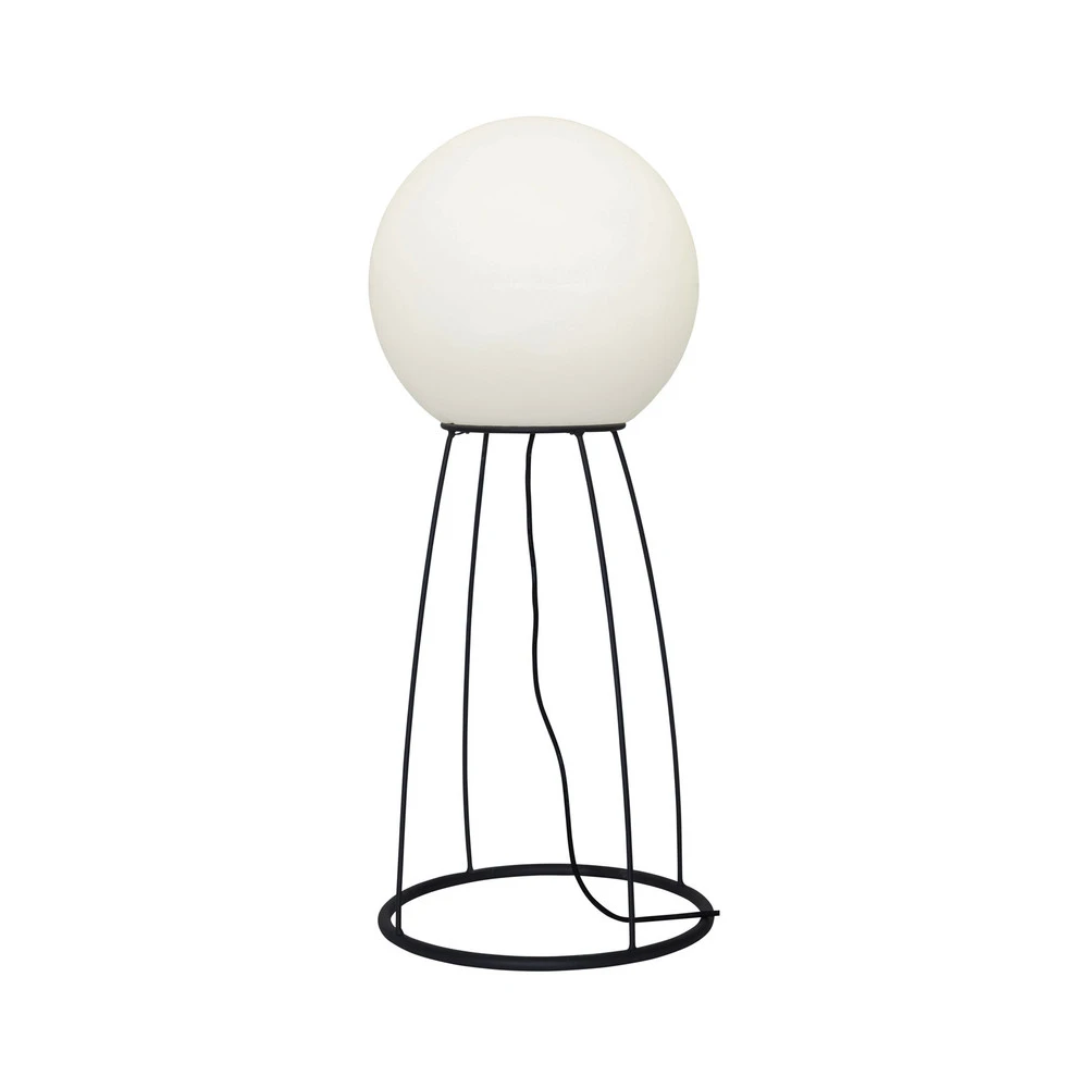 Lampe de terrasse Mallorca 95 cm noir/blanc plastique/métal