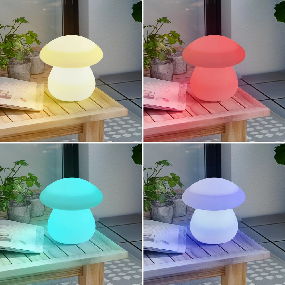 Lindby Lampe d'extérieur LED sur batterie Vernate, RGBW, blanc, intensité