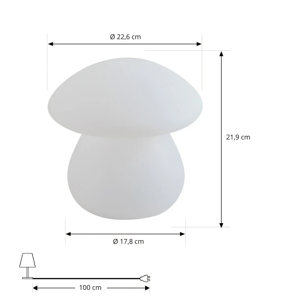 Lindby Lampe d'extérieur LED sur batterie Vernate, RGBW, blanc, intensité