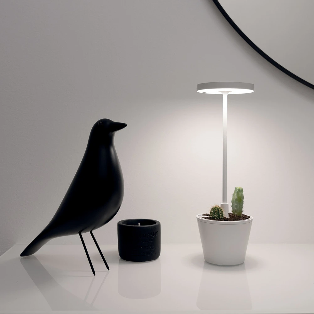 Zafferano Poldina Reverso lampe batterie blanc