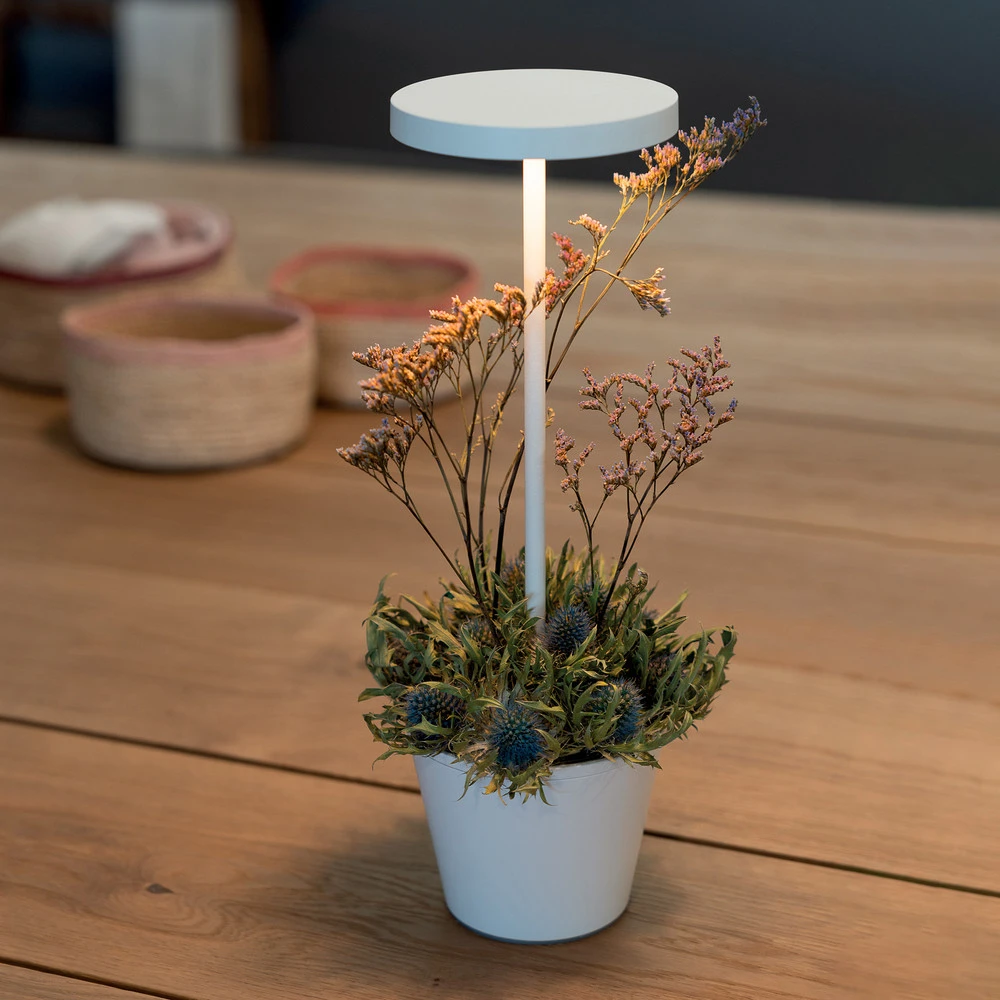 Zafferano Poldina Reverso lampe batterie blanc
