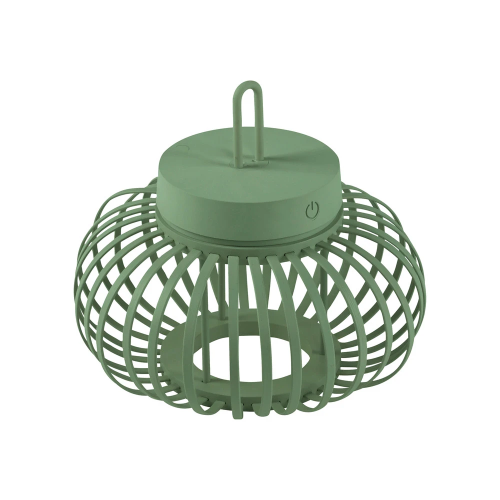 Lanterne murale JUST LIGHT. Lampe de table LED à autonomie renouvelable Akuba, vert, 22 cm, bambou