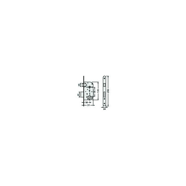 Serrure à larder 1 point MULTIBAT fouillot carré 8mm - JPM