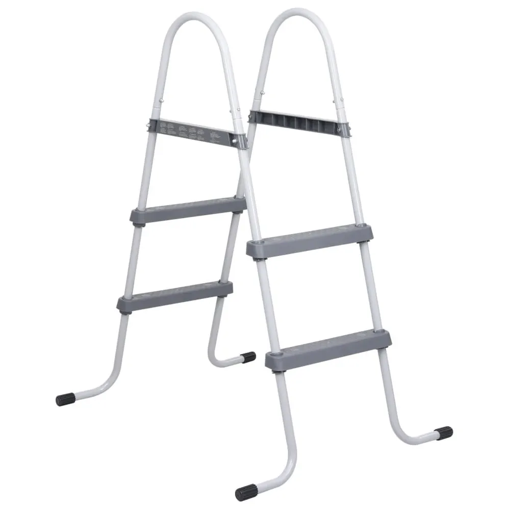 Haute Résistance Aluminium Échelle de piscine Gris 84 cm Acier