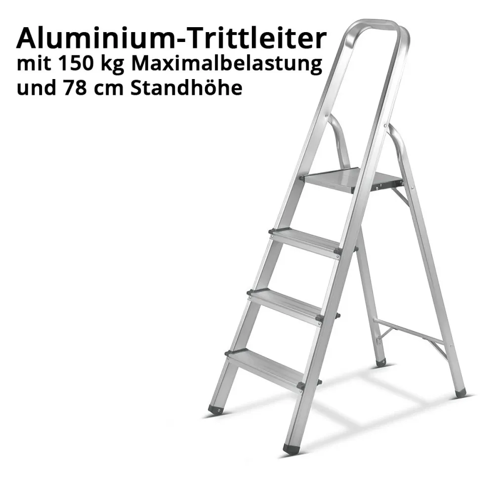 Stahlwerk Stahleiter HL-4 ST 150 kg, 4 étapes, hauteur du support 78 cm, échelle en aluminium / chef d'orchestre pliant /...