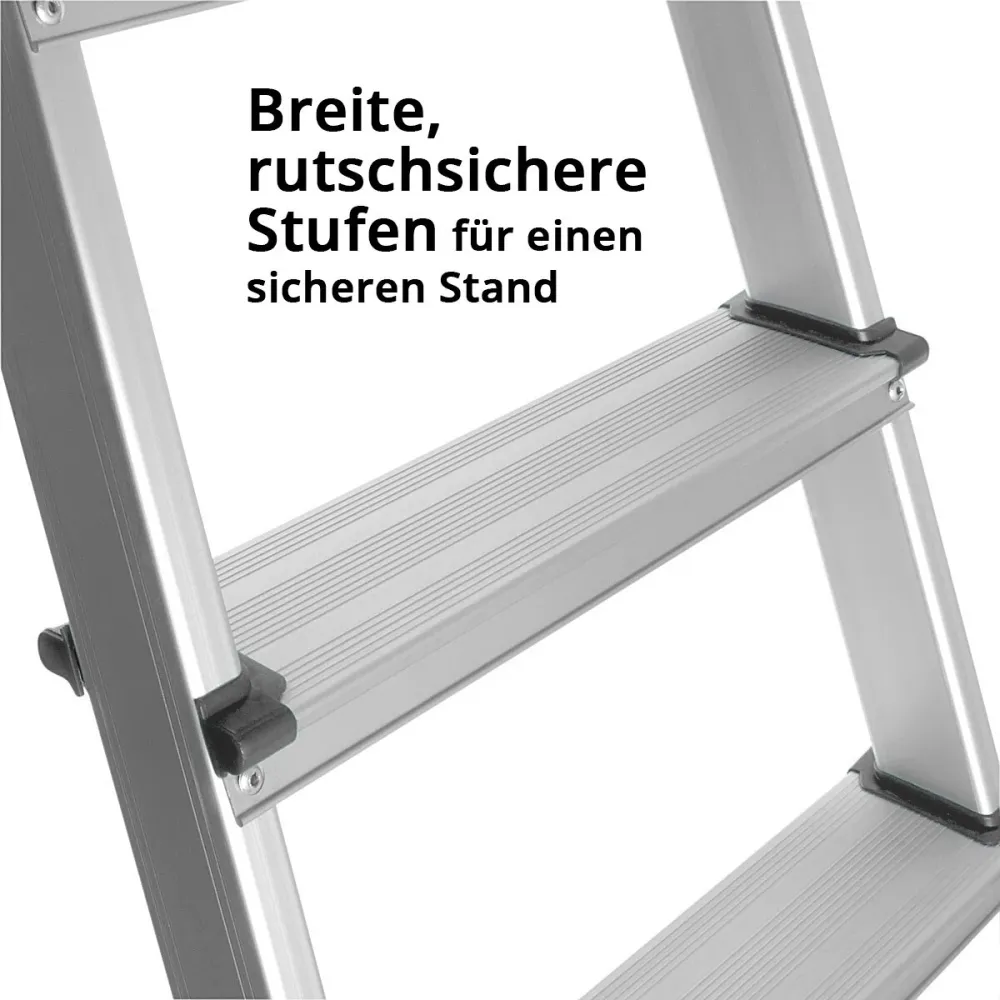 Stahlwerk Stahleiter HL-4 ST 150 kg, 4 étapes, hauteur du support 78 cm, échelle en aluminium / chef d'orchestre pliant /...