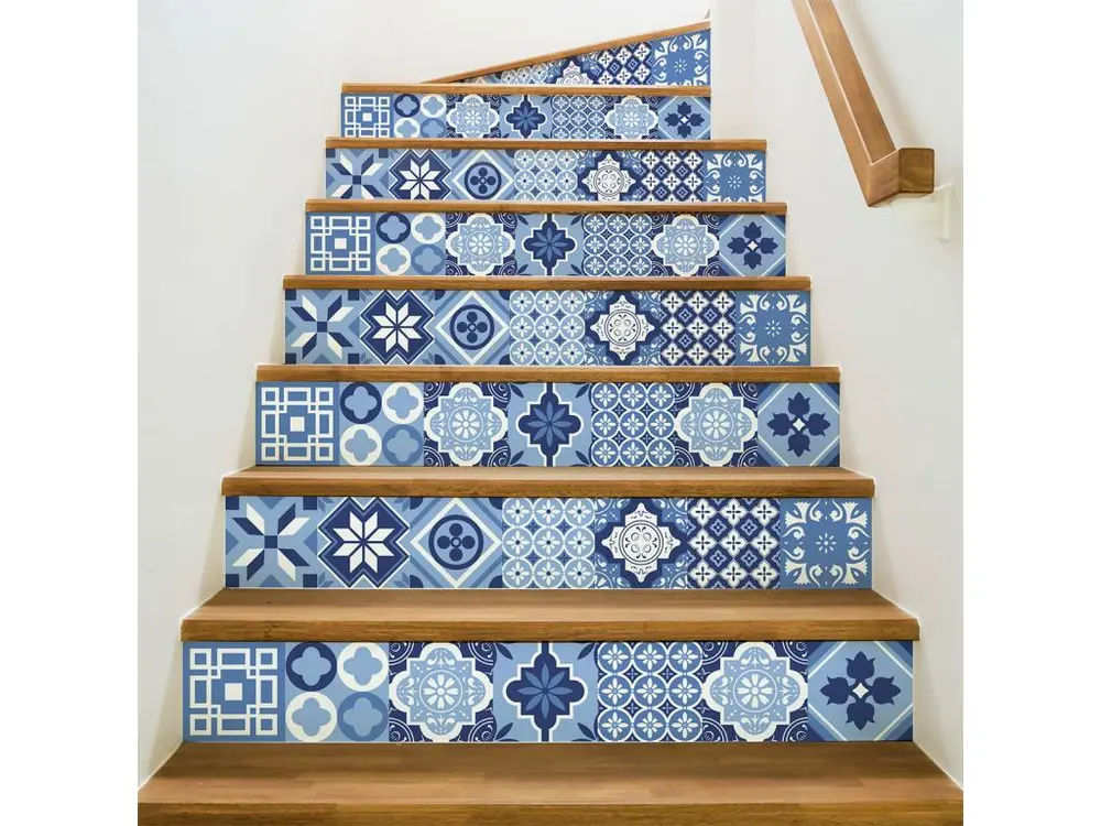Stickers adhésifs escalier carrelages contremarche - ERMONDO - 26x90cm Charge max 150 kg