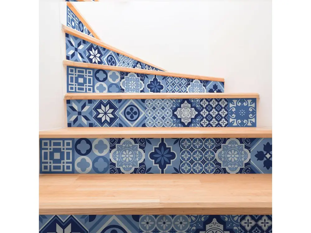 Stickers adhésifs escalier carrelages contremarche - ERMONDO - 26x90cm Charge max 150 kg
