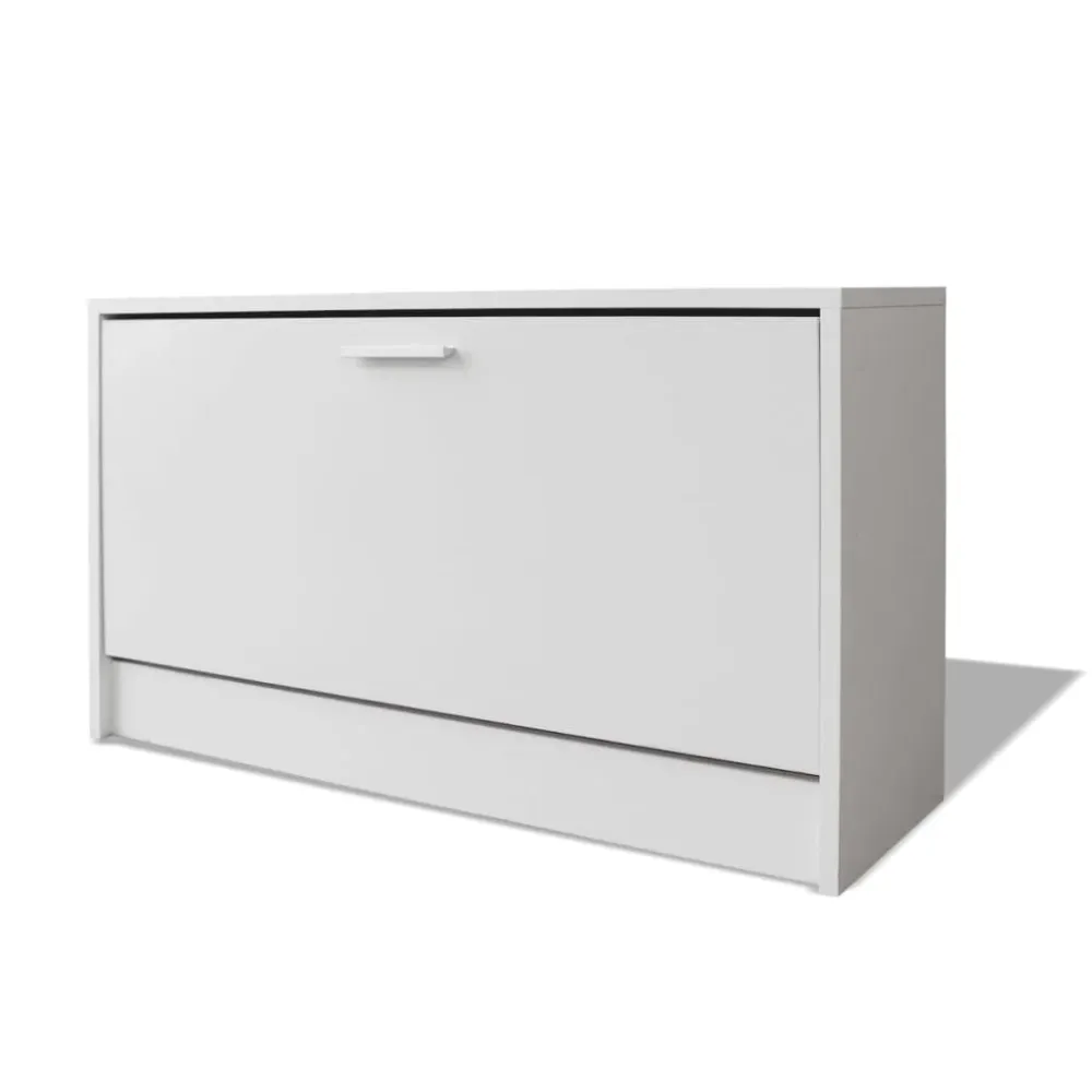 Banc à chaussures bottes commode étagère meuble entrée rangement 80 x 24 x 45 cm blanc 02_0022864 pour Peintures et solvants