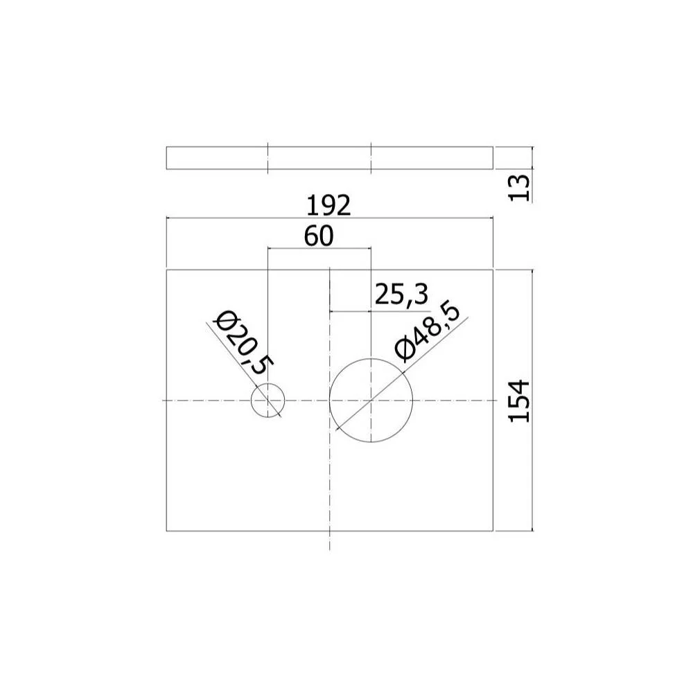 Mitigeur encastré avec déviateur PBOX 015 plaque ABS série Ringo modèle RINBOX015CR chromé Paffoni