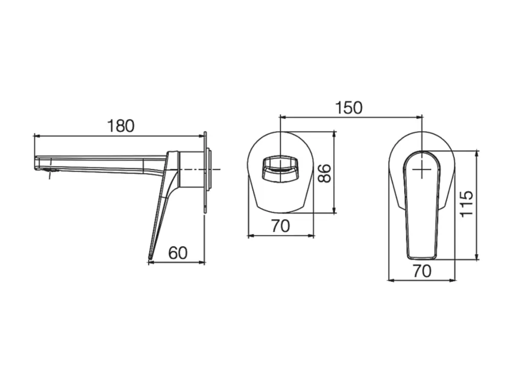 Robinet Mitigeur de Lavabo Encastré anti-calcaire Or Brossé IMEX Sanizéo DELOS GLD055/OC