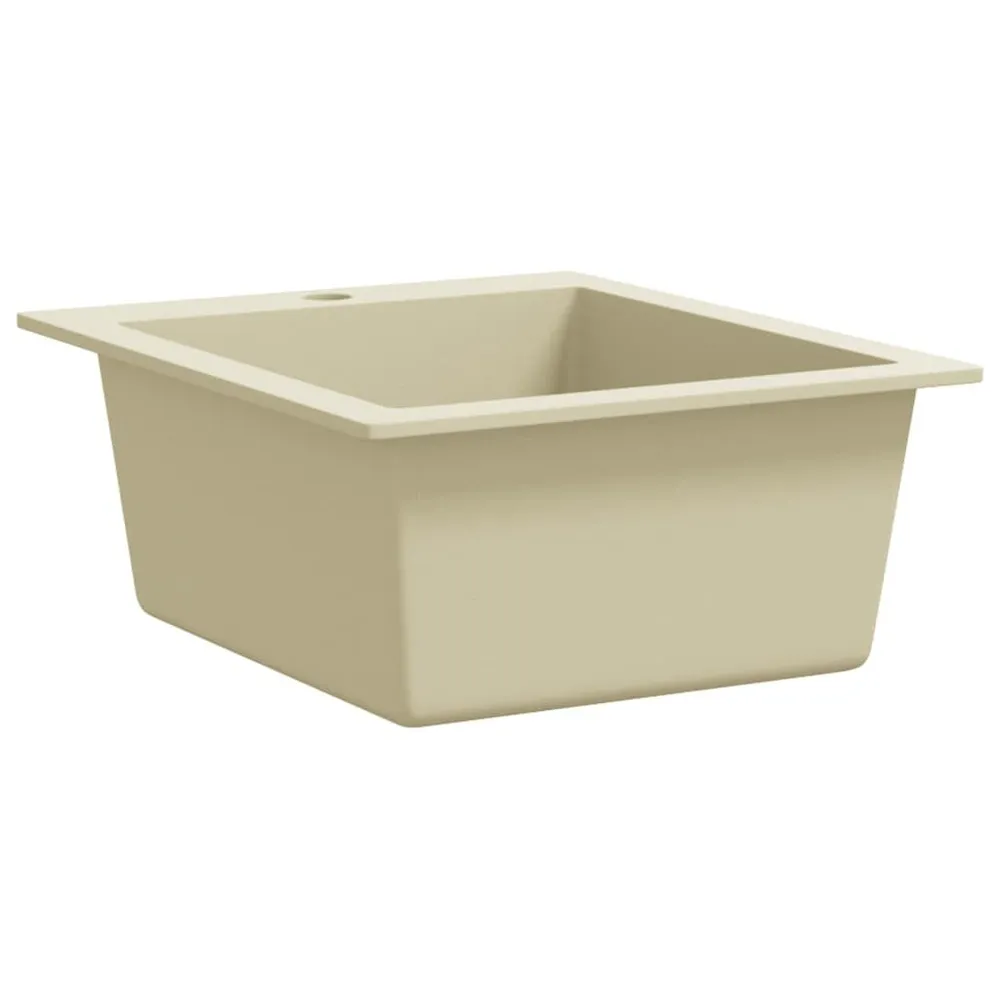 Évier de cuisine Granit Seul lavabo Crème