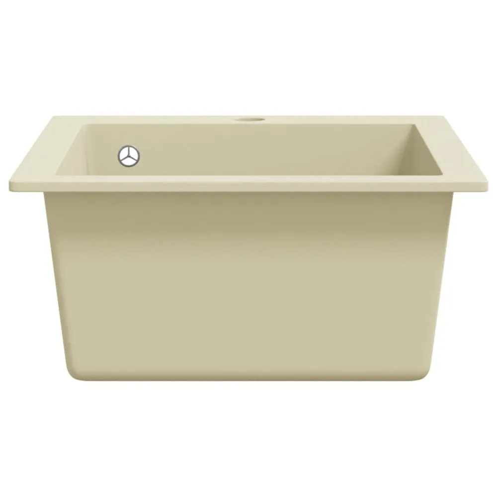 Évier de cuisine Granit Seul lavabo Crème