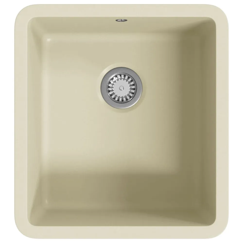 Évier de cuisine Granit Seul lavabo Écru