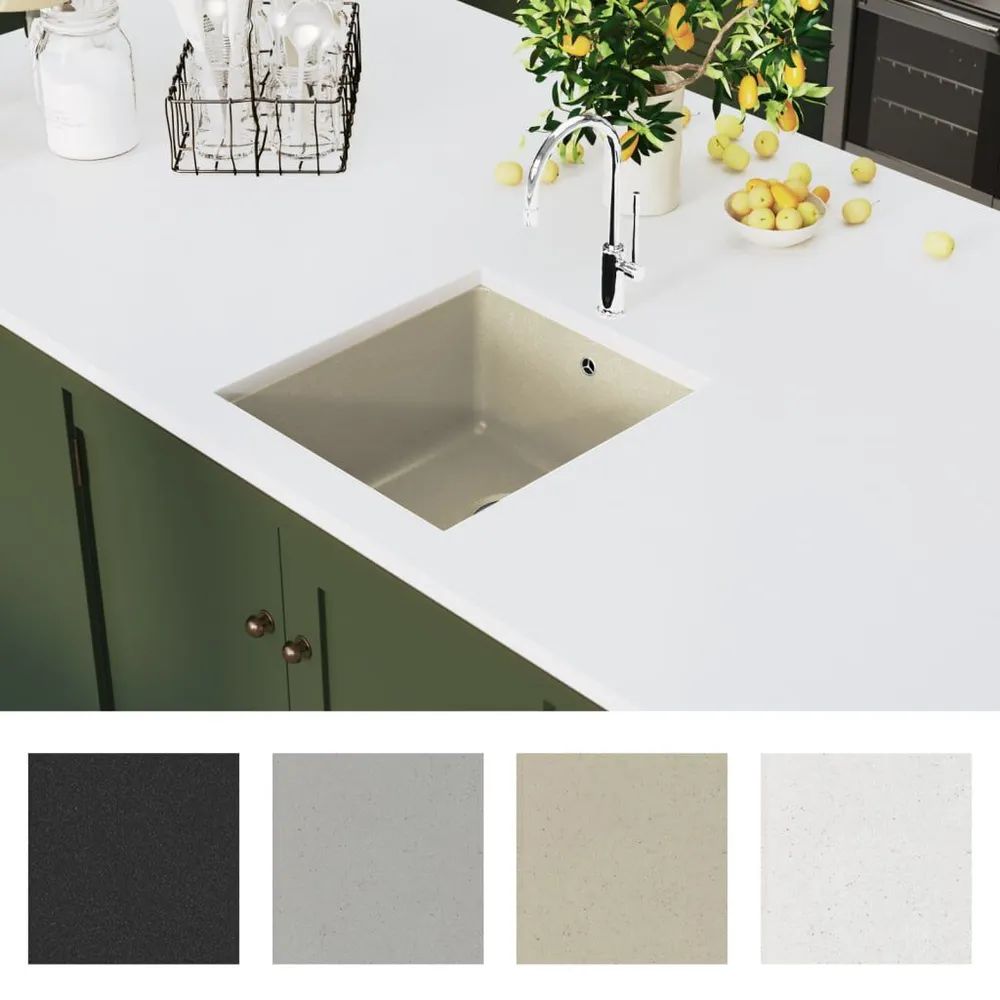 Évier de cuisine Granit Seul lavabo Écru