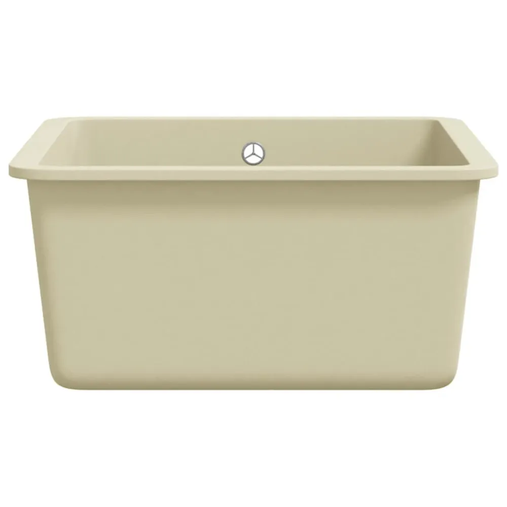 Évier de cuisine Granit Seul lavabo Écru
