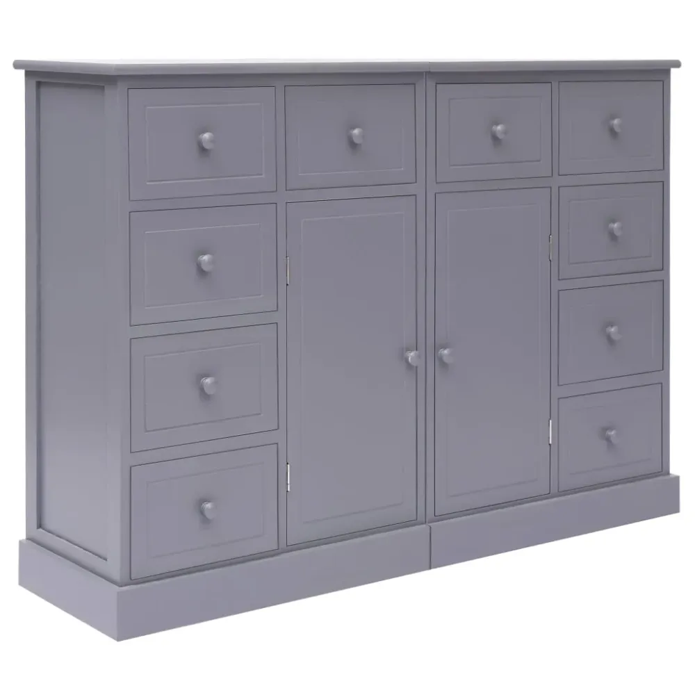Buffet bahut commode armoire meuble de rangement organisateur cuisine salle de séjour salon avec 10 tiroirs 113 x 30 x 79...