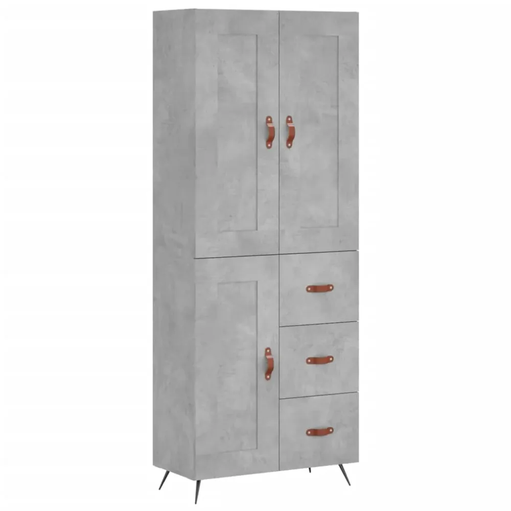 Buffet bahut commode armoire meuble de rangement organisateur cuisine salle de séjour salon haut 69,5 x 34 x 180 cm bois d...