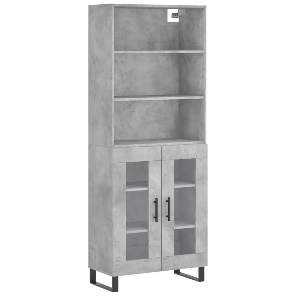 Buffet bahut commode armoire meuble de rangement organisateur cuisine salle de séjour salon haut 69,5 x 34 x 180 cm bois d...