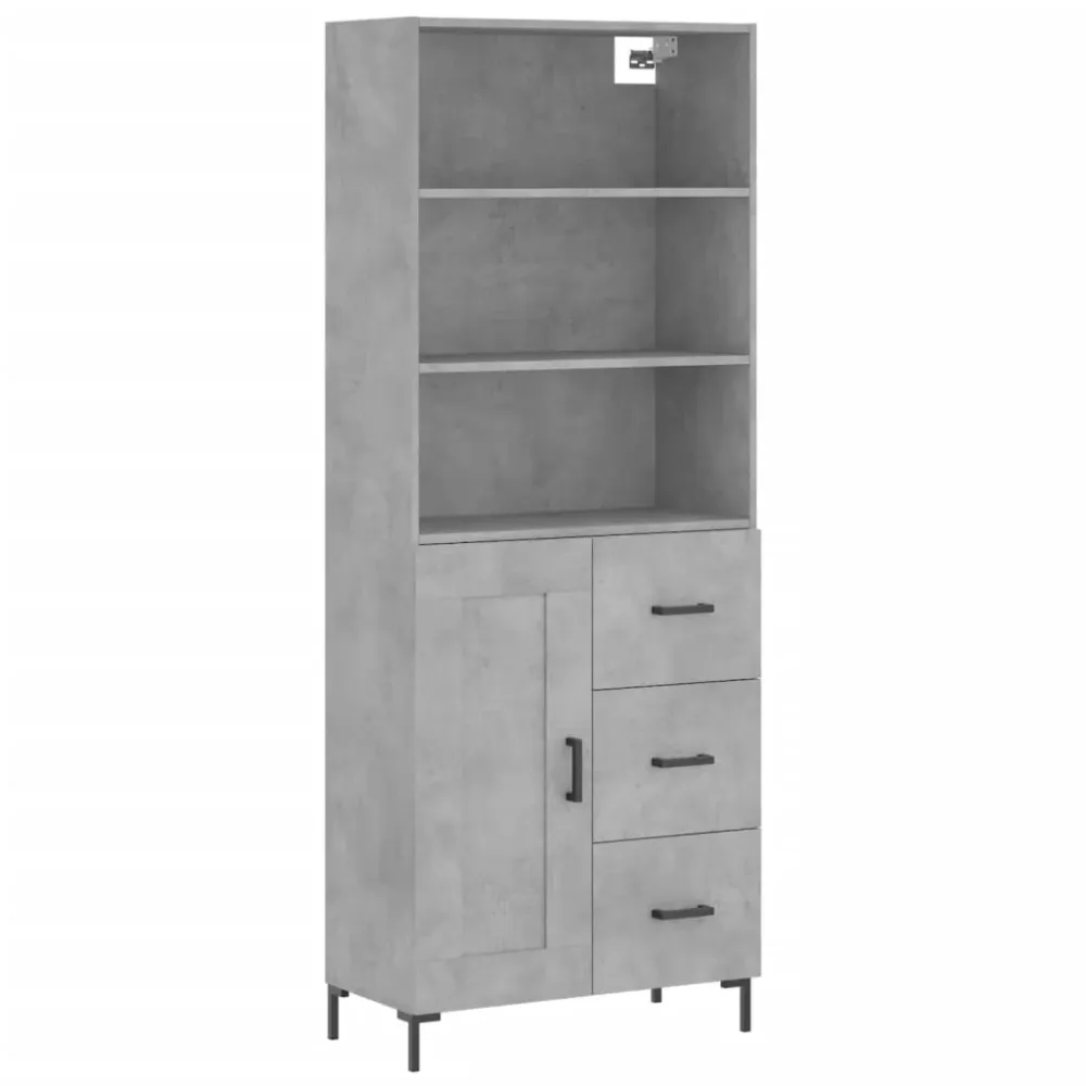 Buffet bahut commode armoire meuble de rangement organisateur cuisine salle de séjour salon haut 69,5 x 34 x 180 cm bois d...