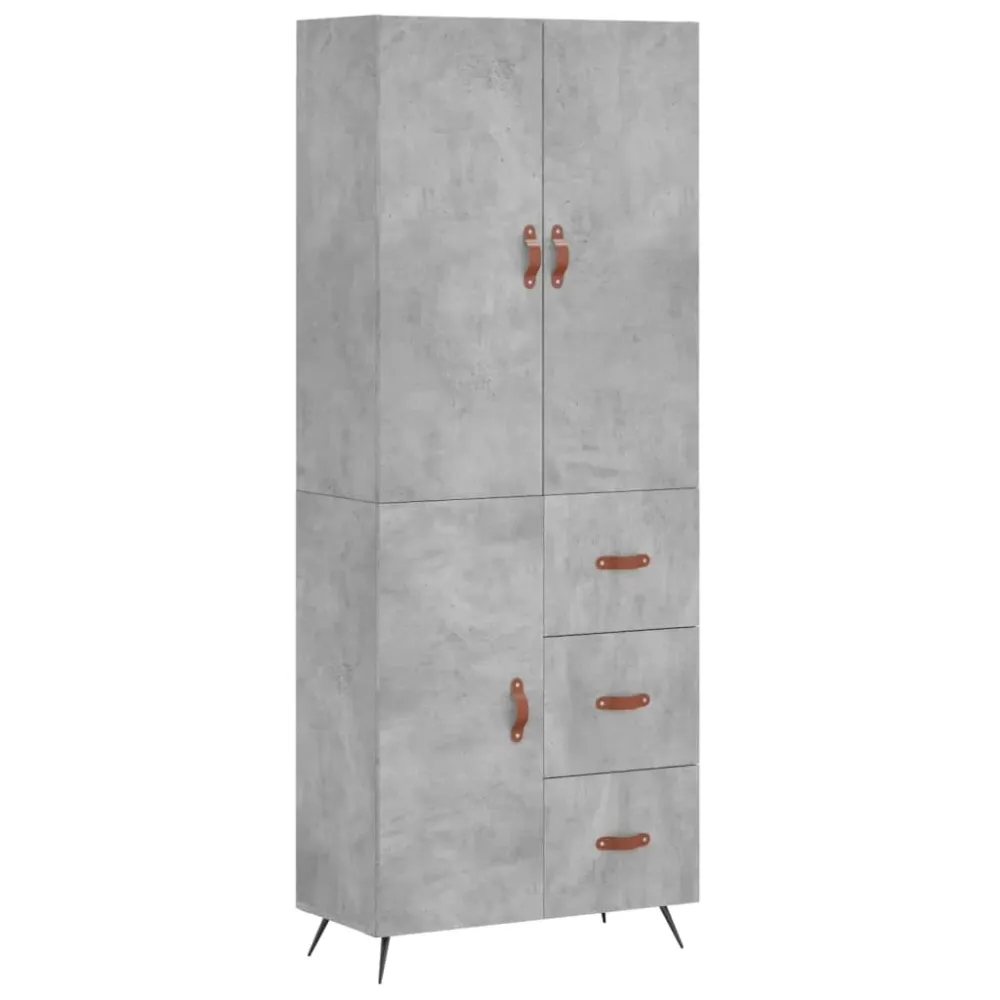 Buffet bahut commode armoire meuble de rangement organisateur cuisine salle de séjour salon haut 69,5 x 34 x 180 cm bois d...