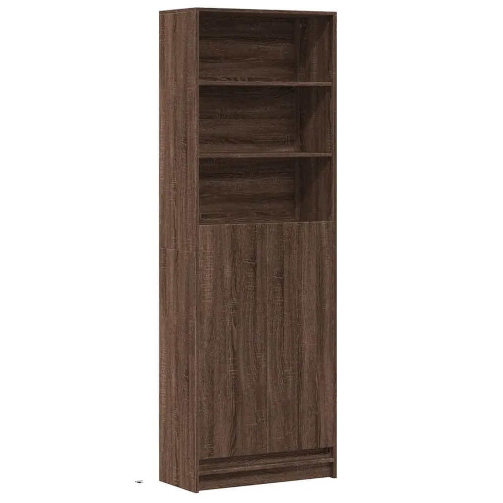 Buffet bahut commode armoire meuble de rangement organisateur cuisine salle de séjour salon haut avec LED 69 x 32,5 x 200c...