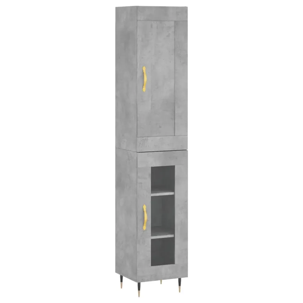 Buffet bahut commode armoire meuble de rangement organisateur cuisine salle de séjour salon haut 34,5 x 34 x 180 cm bois d...