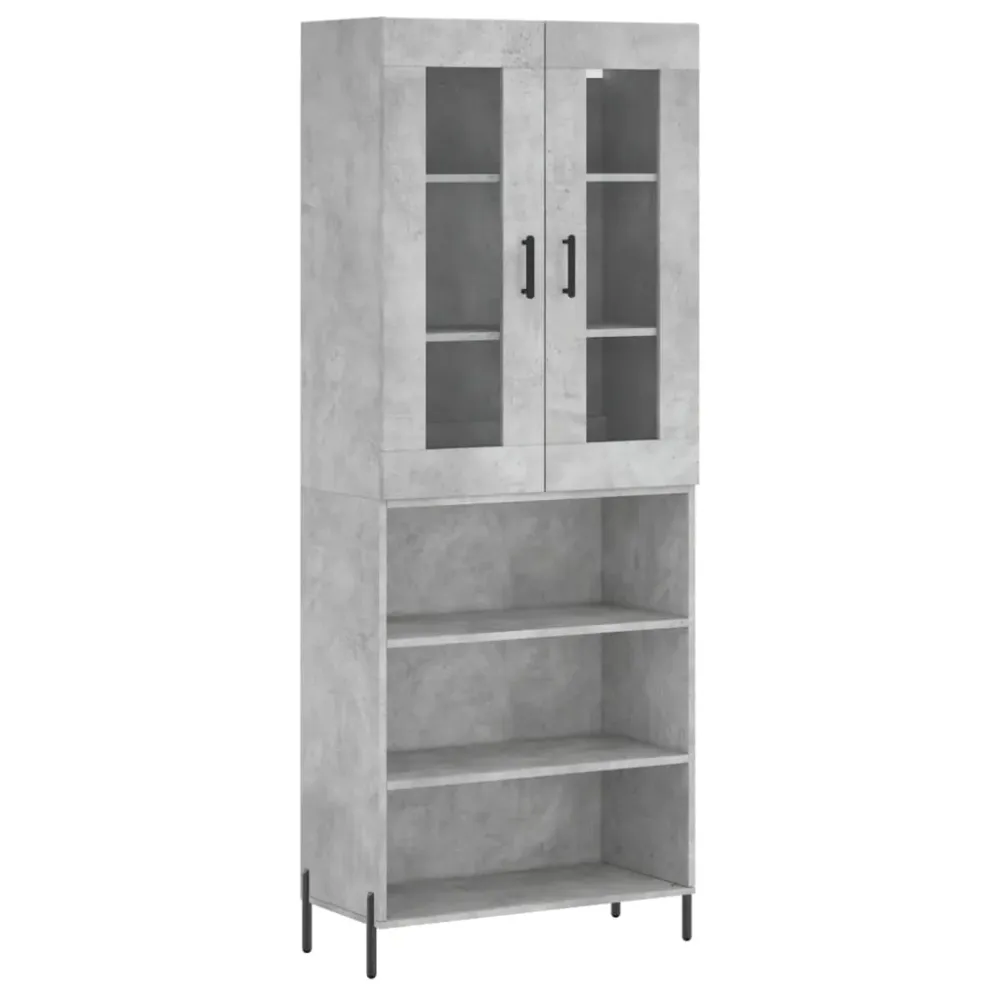 Buffet bahut commode armoire meuble de rangement organisateur cuisine salle de séjour salon haut 69,5 x 34 x 180 cm bois d...